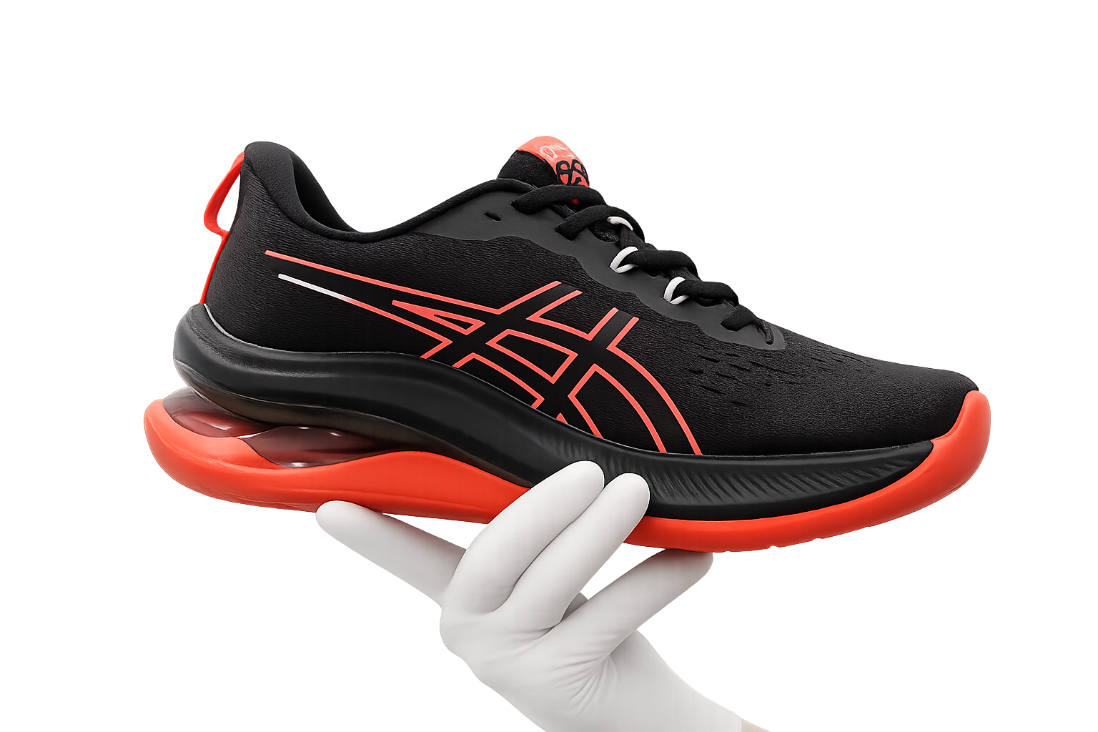 ASICS Men's Running Shoes – Lightweight Cushioned Sports & Training Sneakers | Black/Red