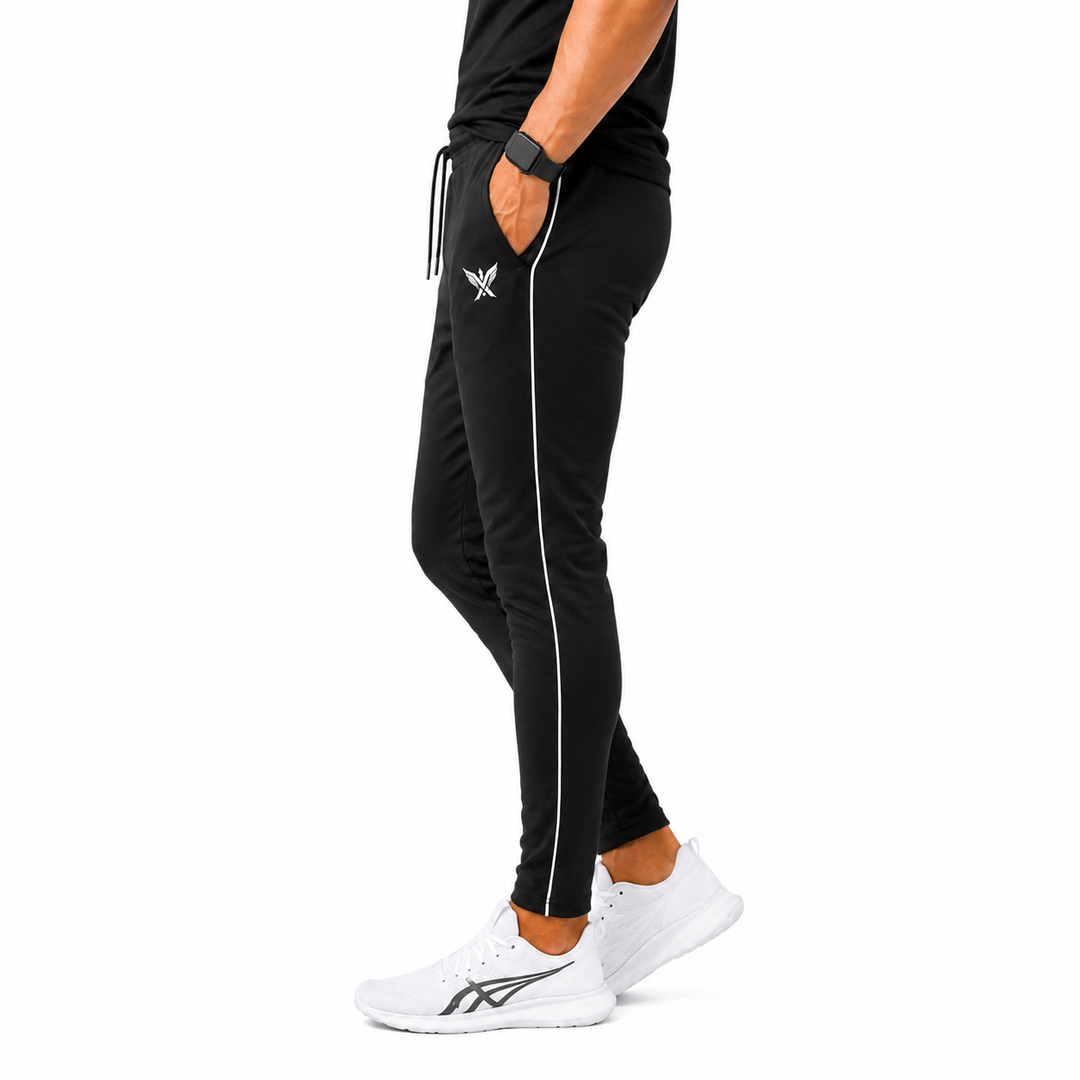 Apex Black  Engineered Gym Trousers