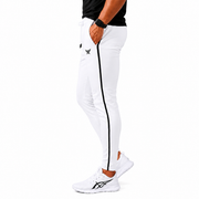 Apex White Engineered Gym Trousers
