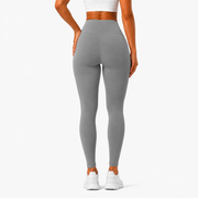 Athletic Grey High-Waist Leggings For Women
