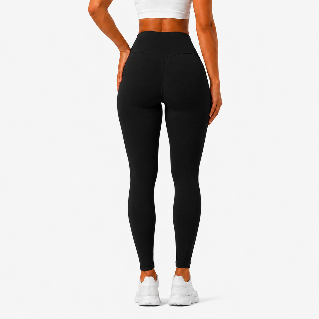 Athletic Black High-Waist Leggings For Women