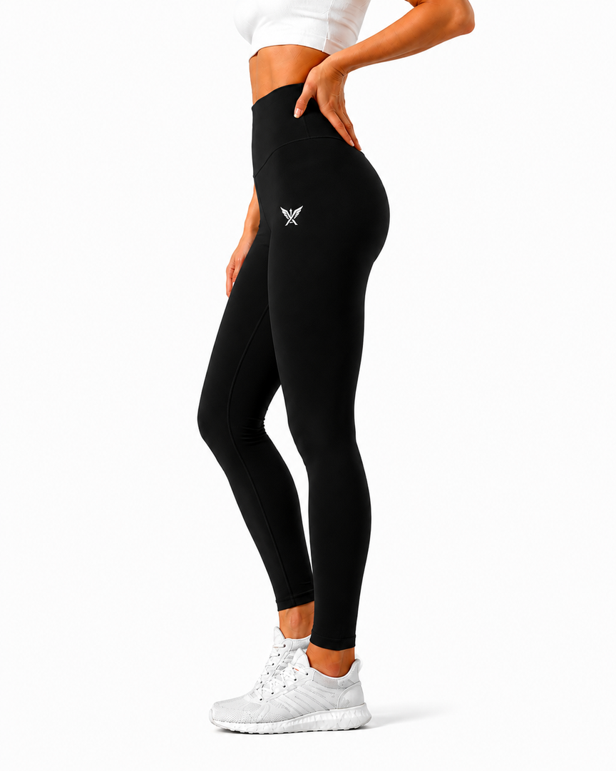 Athletic Black High-Waist Leggings For Women