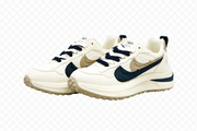Nike x Sacai VaporWaffle | Deconstructed Hybrid Sneakers in Summit White, Obsidian & Light Bone