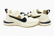Nike x Sacai VaporWaffle | Deconstructed Hybrid Sneakers in Summit White, Obsidian & Light Bone