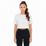 White Loose Fit Athletic Crop Top