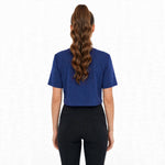 Load image into Gallery viewer, Navy Blue Loose Fit Athletic Crop Top