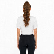 White Loose Fit Athletic Crop Top