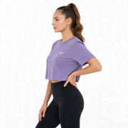 Purple Loose Fit Athletic Crop Top