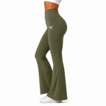 Load image into Gallery viewer, OLIVE GREEN  FLARE LEGGINGS