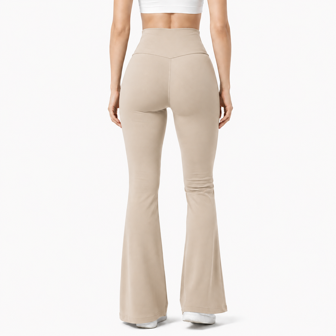 BEIGE FLARE LEGGINGS