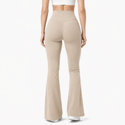 BEIGE FLARE LEGGINGS