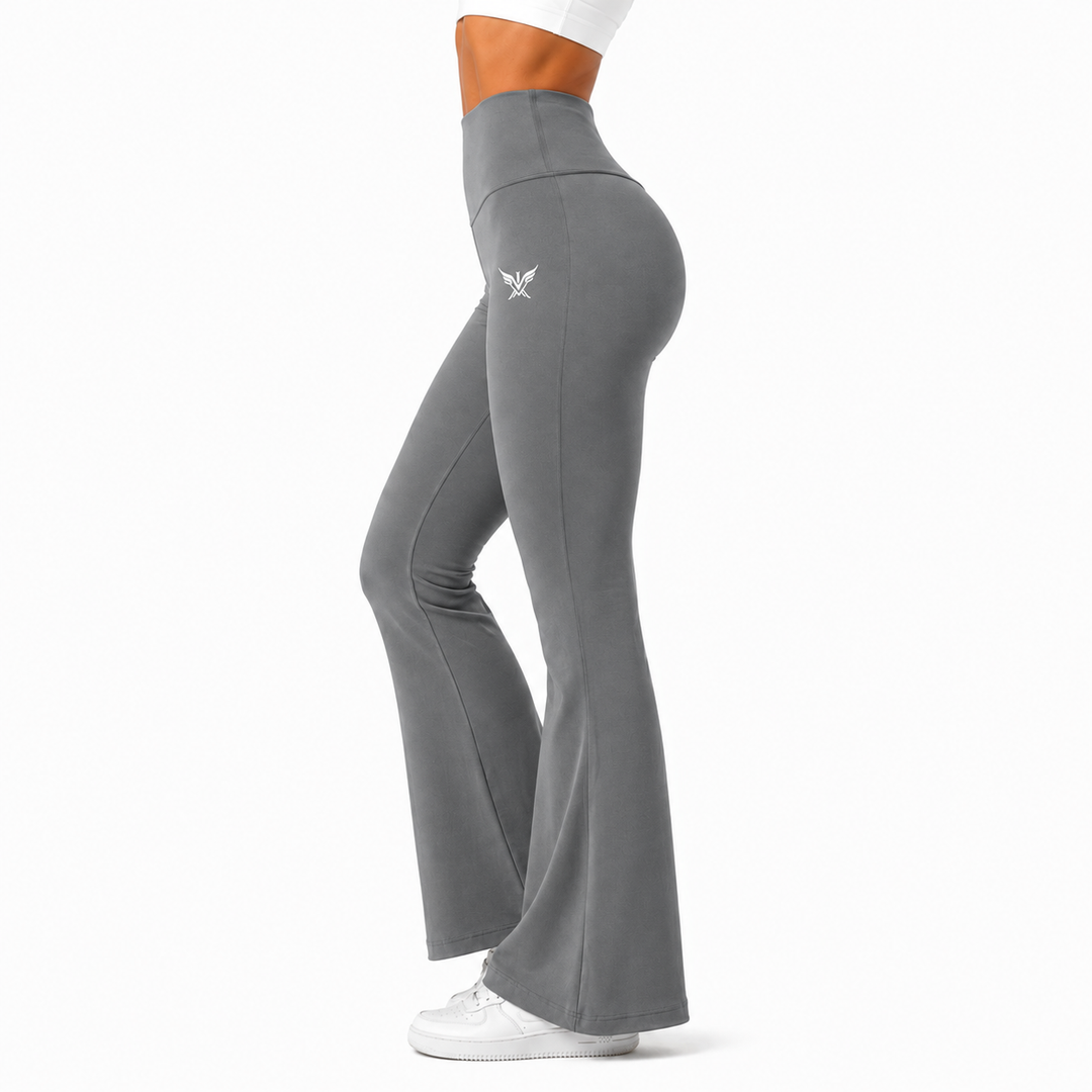 GRAY FLARE LEGGINGS