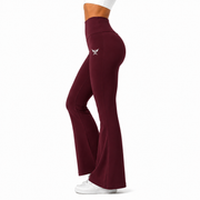 MAROON FLARE LEGGINGS