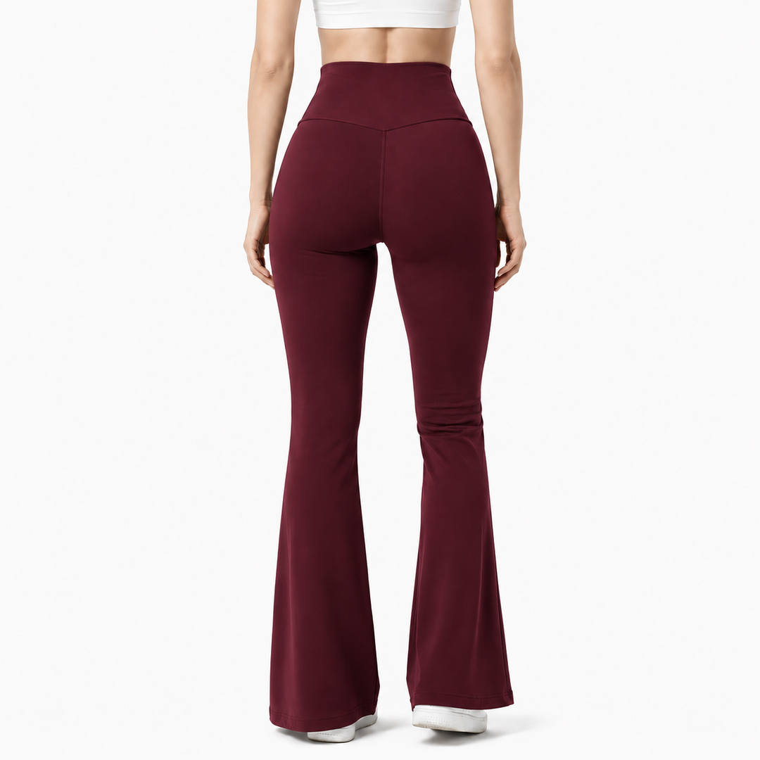 MAROON FLARE LEGGINGS