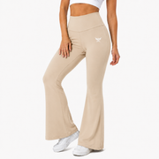 BEIGE FLARE LEGGINGS