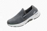 Skechers Outdoor Slip-On Walking Shoes | Goodyear Performance Outsole & Breathable Knit Upper in Charcoal Grey