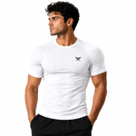 Load image into Gallery viewer, White Half-Sleeve Compression Shirt