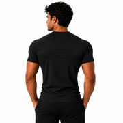 Black  Half-Sleeve Compression Shirt