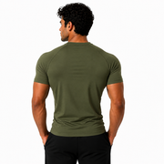Olive Green Half-Sleeve Compression Shirt