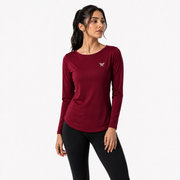 Premium Maroon Women’s Long-Sleeve Shirt