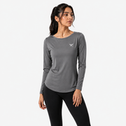 Premium Gray Women’s Long-Sleeve Shirt
