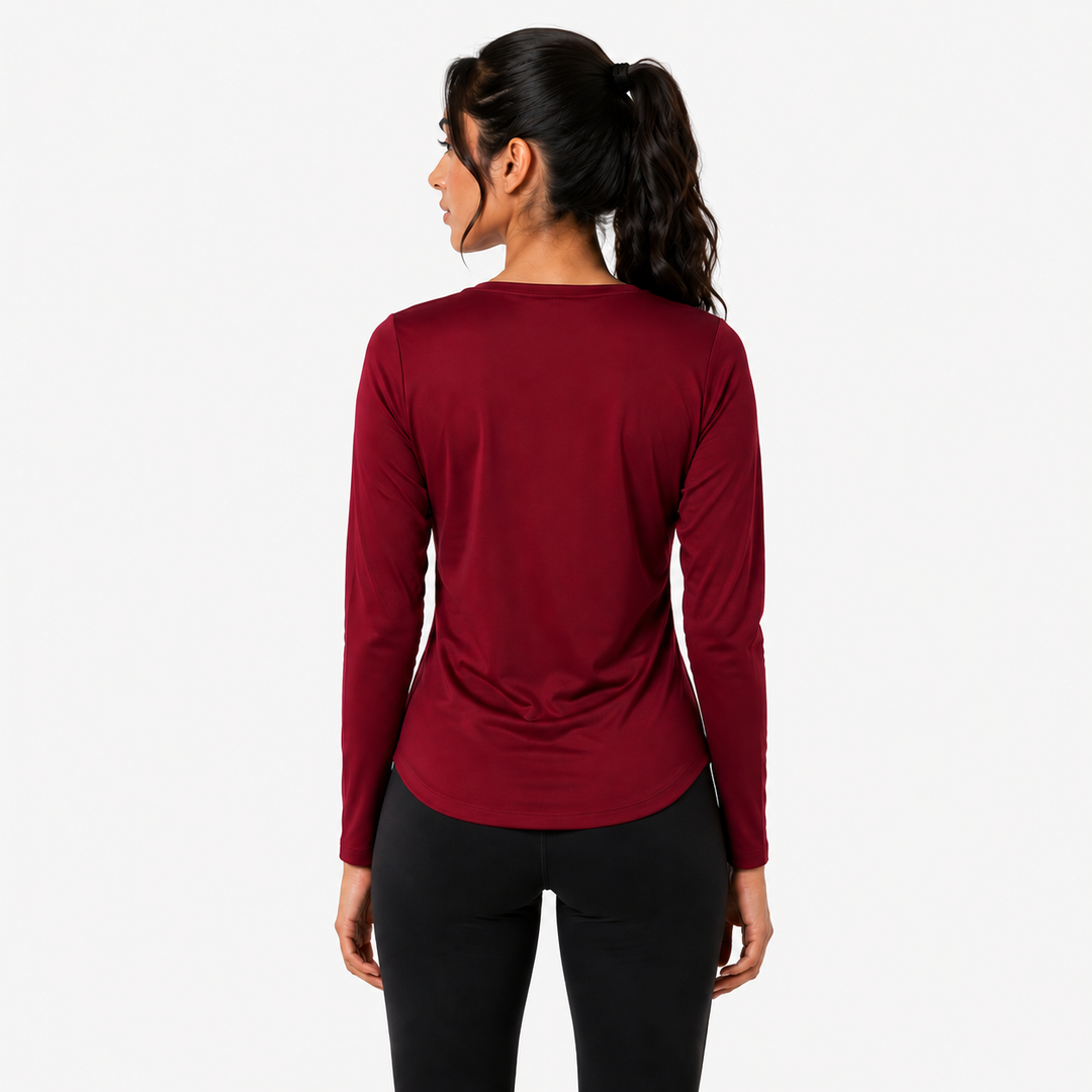 Premium Maroon Women’s Long-Sleeve Shirt