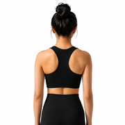 Black Seamless Sports Bra