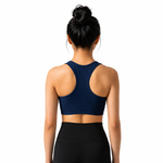 Load image into Gallery viewer, Navy Blue Seamless Sports Bra