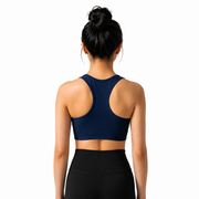 Navy Blue Seamless Sports Bra