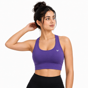 Purple  Seamless Sports Bra
