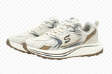 Skechers Retro Running Sneakers | Vintage-Inspired Trainers with Layered Midsole in Beige, White & Brown