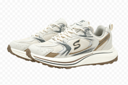 Skechers Retro Running Sneakers | Vintage-Inspired Trainers with Layered Midsole in Beige, White & Brown