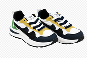 Nike Retro-Runner Lifestyle Sneakers | Chunky Multi-Color Trainers in White, Navy, Yellow & Green
