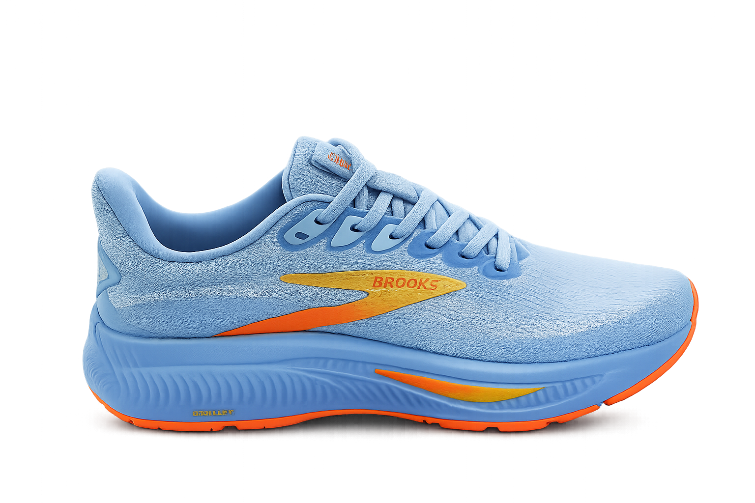 Brooks Glycerin Running Shoes | Premium Neutral Trainers with DNA LOFT Cushioning in Light Blue & Orange