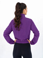 Micro Cropped Zipper in Purple