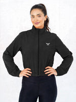 Load image into Gallery viewer, Micro Cropped Zipper in Black