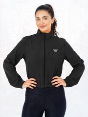 Micro Cropped Zipper in Black