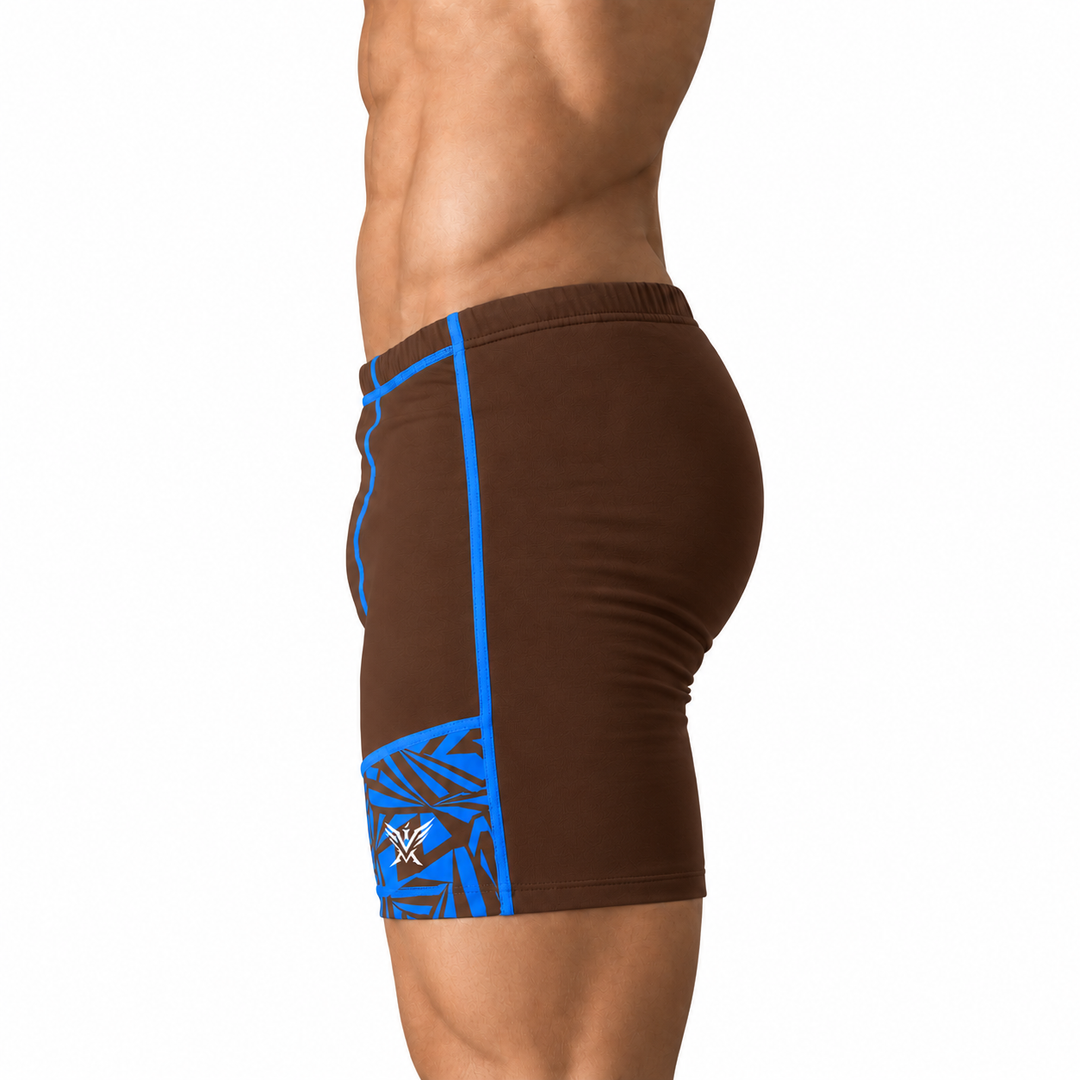 Men's Pro Performance Athletic Compression Shorts Brown