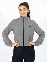Load image into Gallery viewer, Micro Cropped Zipper In Gray