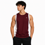 Load image into Gallery viewer, Men's Tank Top Maroon &amp; White