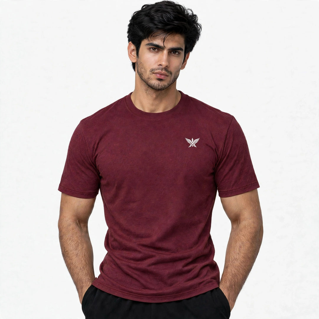 Men's Performance Short Sleeve Tee In Maroon