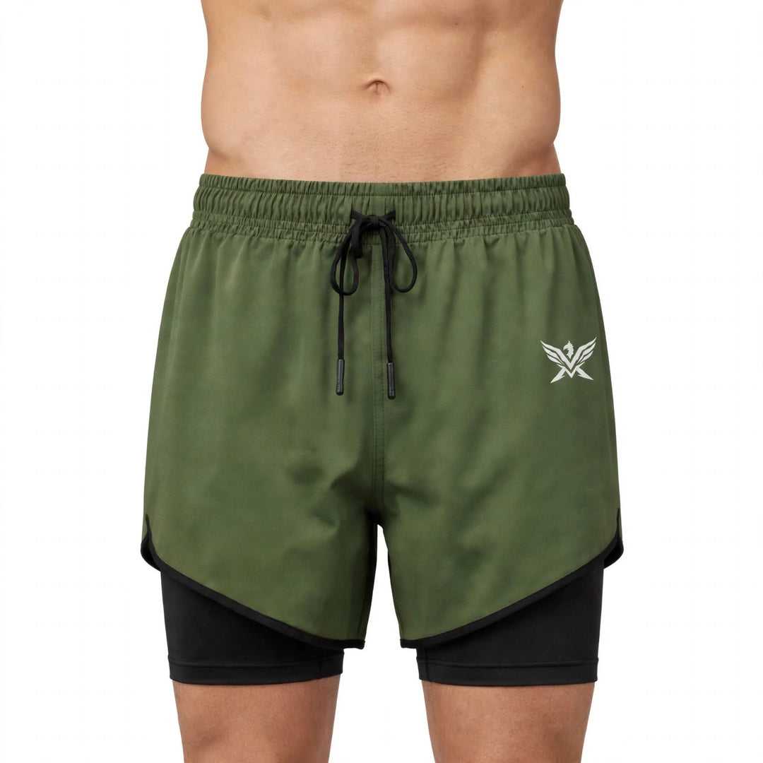 Olive Green Gym Shorts