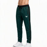 Load image into Gallery viewer, Men's Athletic Track Pants in Petrol Green and Black
