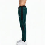 Load image into Gallery viewer, Men's Athletic Track Pants in Petrol Green and Black