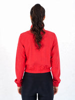 Load image into Gallery viewer, Micro Cropped Zipper In Red