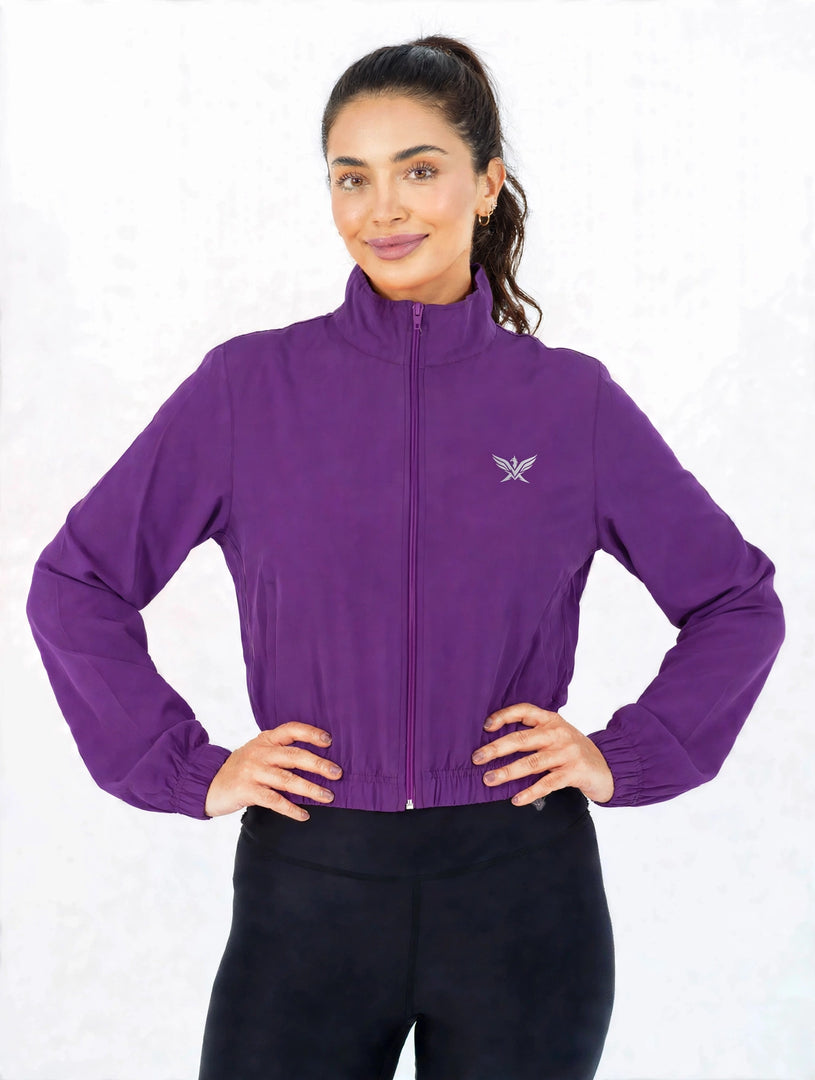 Micro Cropped Zipper in Purple