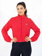 Load image into Gallery viewer, Micro Cropped Zipper In Red