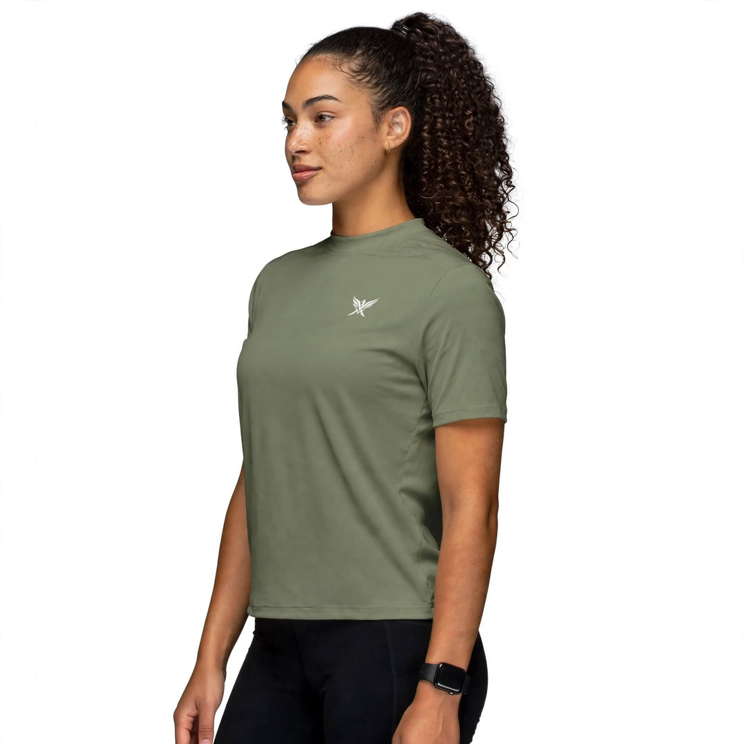 Women's Performance Short Sleeve Tee In Olive Green