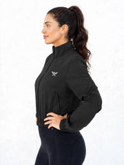 Micro Cropped Zipper in Black