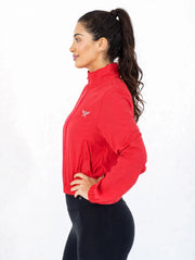 Micro Cropped Zipper In Red
